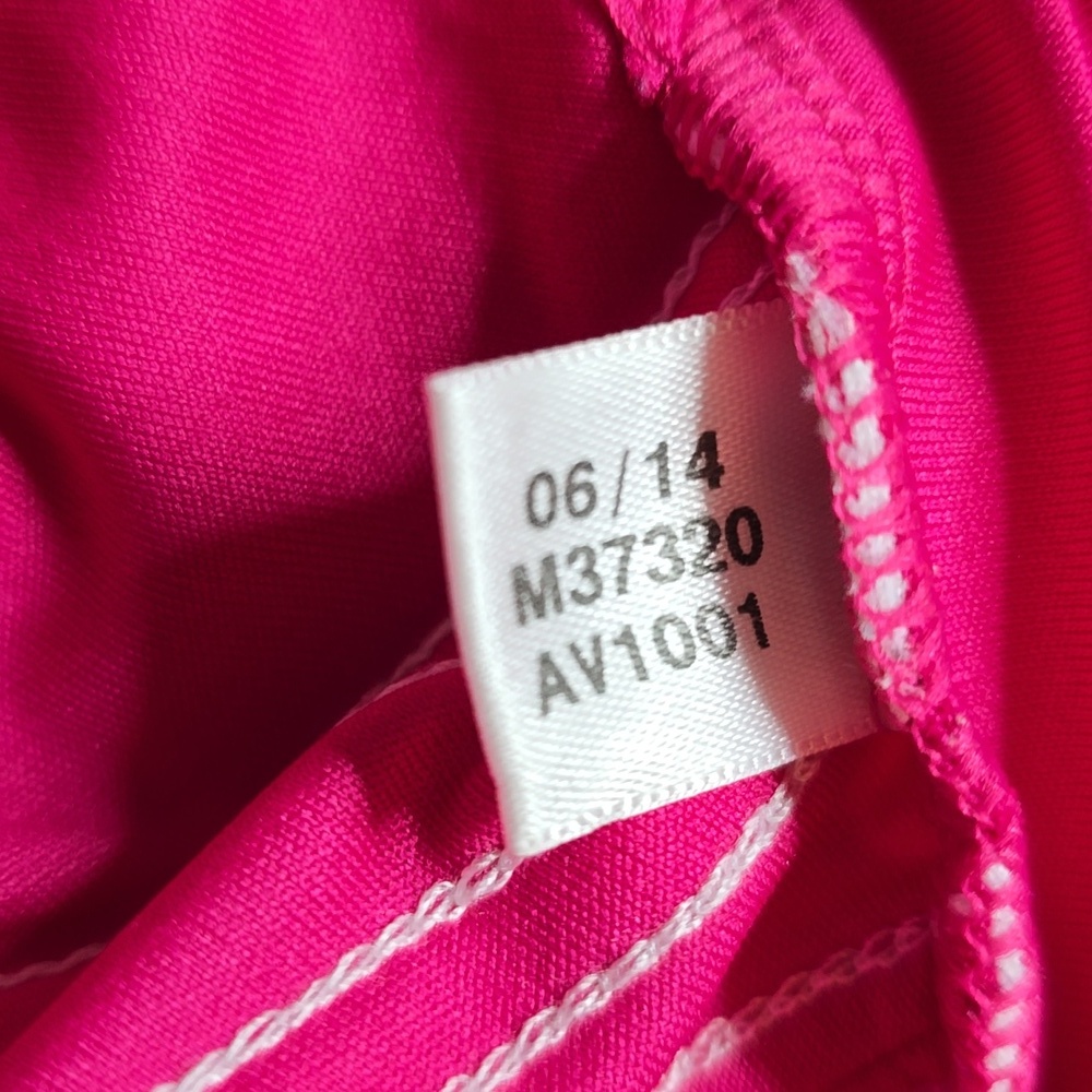 Sergio Ramos Adidas Women's Bright Pink V-Neck Jersey REAL MADRID 2014 2015 AWAY - Picture 12 of 13